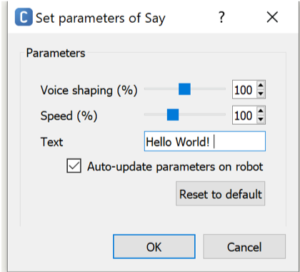 Eduporium Experiment Virtual Nao Robot