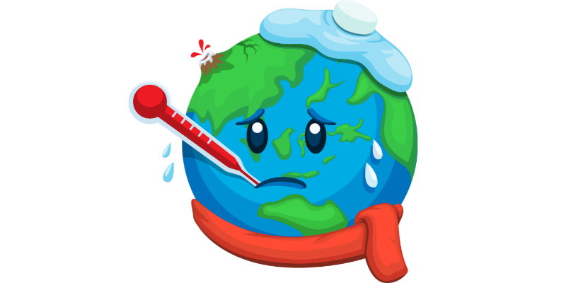 a cartoon representation of earth day portraying the earth as a sick patient